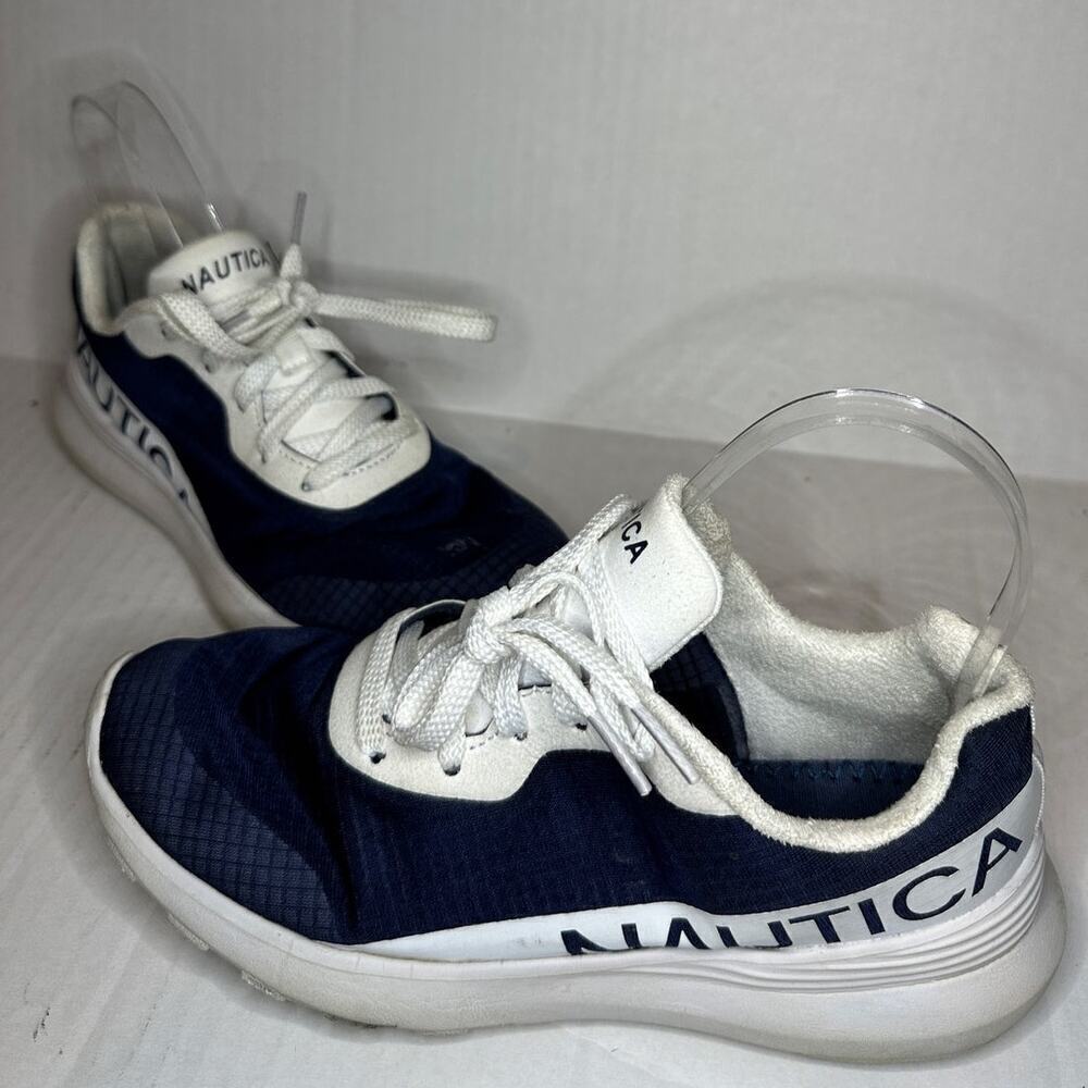 Nautica Size US 6 Blokette Women Blue Walking Travel Shoe Sneaker White Athletic - Picture 2 of 10